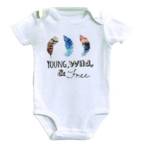 Young wild and free onesie