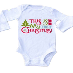 This is my first christmas onesie