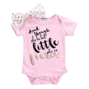 And Though She Be But Little She Is Fierce Onesie-onesie-Lavendersun