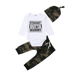 Camo Straight Outta Mommy 3 Piece Set-outfit-Lavendersun
