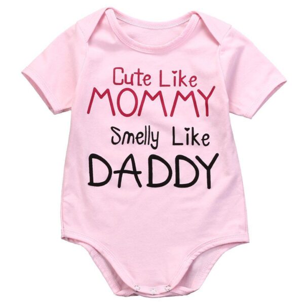 Cute Like Mommy Smelly Like Daddy Onesie-onesie-Lavendersun