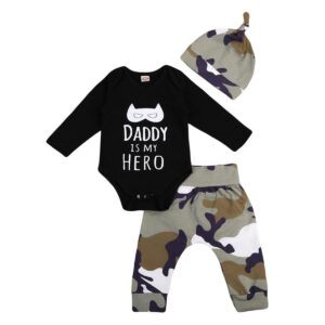 Daddy Is My Hero 3 Piece Set-3 piece set-Lavendersun