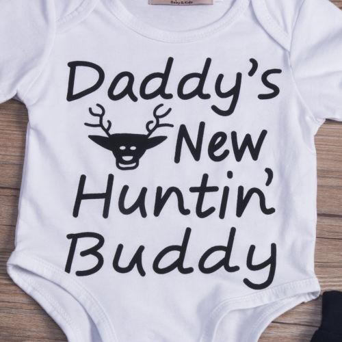 Daddy's New Huntin Buddy 3 Piece Set-outfit-Lavendersun
