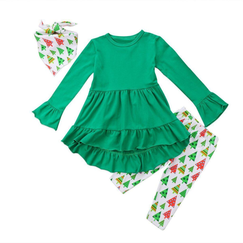 Green Girl 3 Piece Set-outfit-Lavendersun