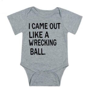 I Came Out A Wrecking Ball Onesie-onesie-Lavendersun