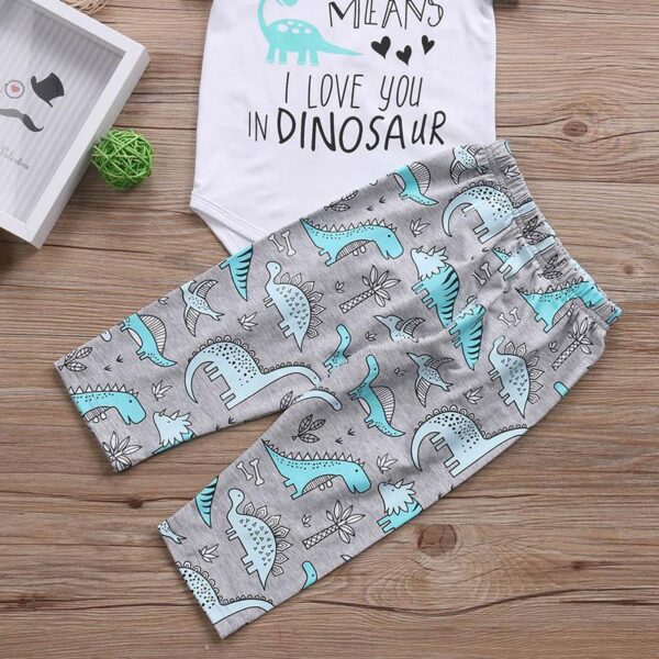 I Love You In Dinosaur 3 Piece Set-outfit-Lavendersun