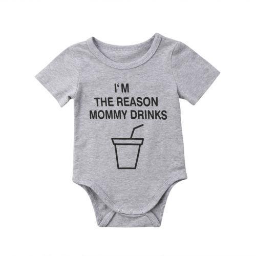I'm The Reason Mommy Drinks Onesie-onesie-Lavendersun