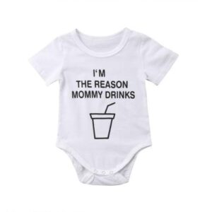 I'm The Reason Mommy Drinks Onesie-onesie-Lavendersun