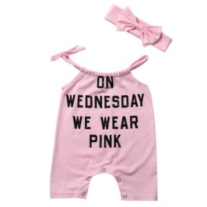 On Wednesday We Wear Pink Romper-romper-Lavendersun