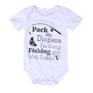 Pack My Diapers I'm Going Fishing With Daddy Onesie-onesie-Lavendersun