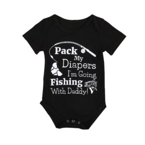 Pack My Diapers I'm Going Fishing With Daddy Onesie-onesie-Lavendersun