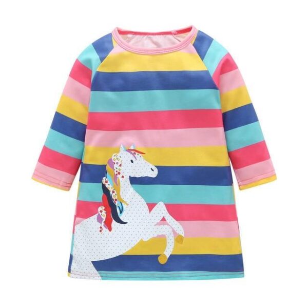 Rainbow Unicorn Dress-dress-Lavendersun