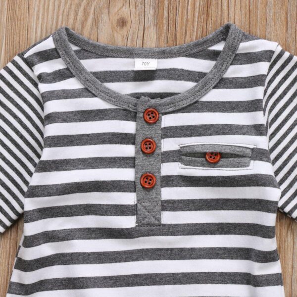 Striped Button 2 Piece Set-outfit-Lavendersun