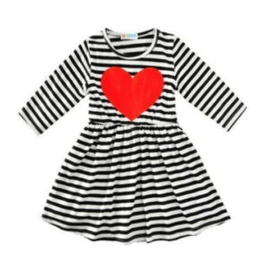 Striped Heart Dress-dress-Lavendersun