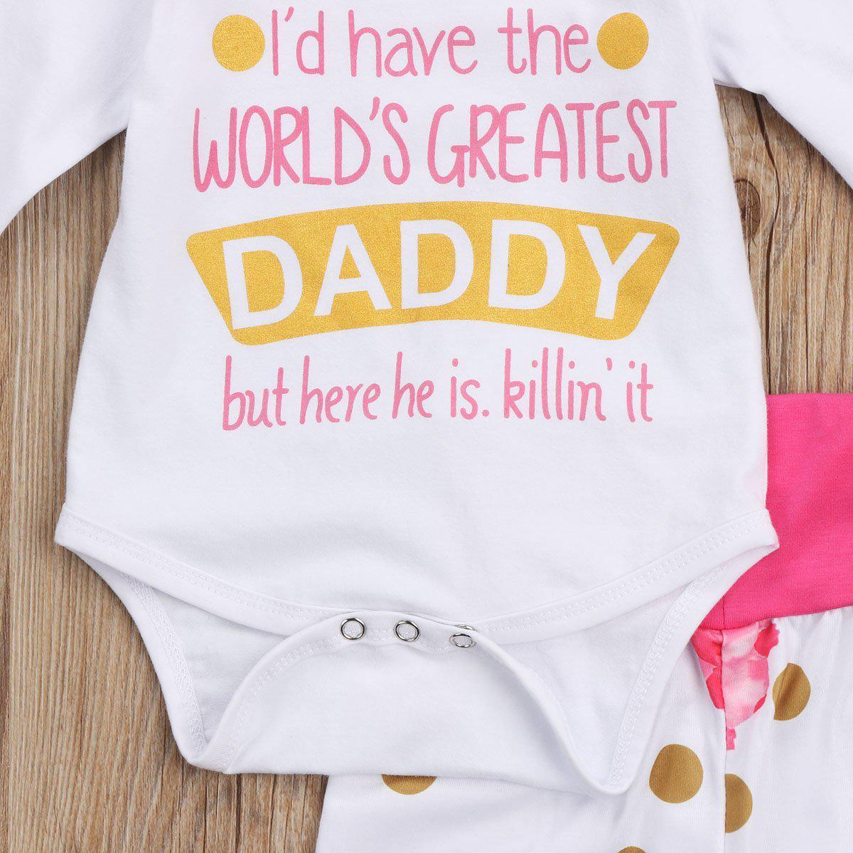 World's Greatest Daddy 3 Piece Set-outfit-Lavendersun
