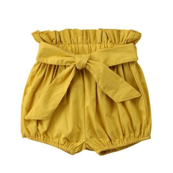 Yellow Bow Short-pant-Lavendersun